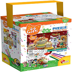 Lisciani-44 Gatti LISCIANI ? 44 Chats ? Puzzle Recto/Verso 24 Pieces ? Cool Cats  -76253, Multicolore, PCES