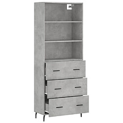 Acheter Maison Chic Buffet,Meuble de Rangement,commode pour salon,Cuisine Gris béton 69,5x34x180 cm Bois d'ingénierie -MN67568