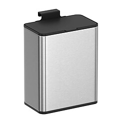 ACAZA Poubelle - Poubelles - Poubelle de cuisine - Composteur - Métal - Gris 