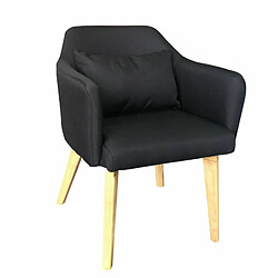 Paris Prix Lot de 2 Fauteuils Scandinave en Tissu Delante 67cm Noir