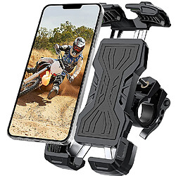 Support de téléphone de vélo, pince de téléphone pour guidon de moto, support de téléphone portable pour vélo, clip de téléphone de scooter pour tous les téléphones de 4,6 à 6,9 pouces 