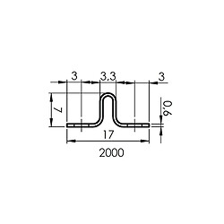 Monin RAIL A CLOUER OU A VISSER 2000X15X7 PIECE