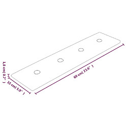 vidaXL Panneaux muraux 12 pcs Crème 60x15 cm Similicuir 1,08 m² pas cher