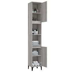 Acheter Maison Chic Armoire de bain,Meuble de rangement de salle de bain,Meuble haut sonoma gris 30x30x190 cm bois d'ingénierie -GKD186193