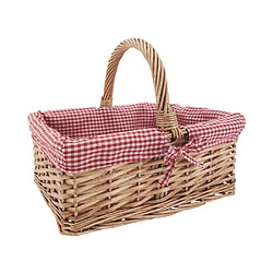 Aubry Gaspard Panier rectangulaire en osier fendu "Campagne Chic".