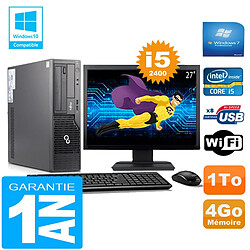 PC Fujitsu Esprimo E500 E85+ SFF Core I5-2400 4Go Disque 1 To Wifi W7 Ecran 27" · Occasion 