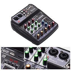 Acheter Justgreenbox Carte son compacte Console de mixage Mélangeur audio numérique Entrée USB MP3 BT 4 canaux + Alimentation fantôme 48V