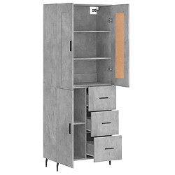 Acheter Maison Chic Buffet,Meuble de Rangement,commode pour salon,Cuisine Gris béton 69,5x34x180 cm Bois d'ingénierie -MN48779