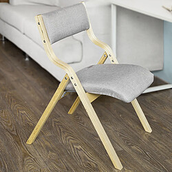 SoBuy FST40-HG Chaise pliante en bois avec assise rembourrée, Chaise pliable pour Cuisine