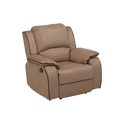 Avis Vente-Unique Fauteuil relax en microfibre HERNANI - Taupe