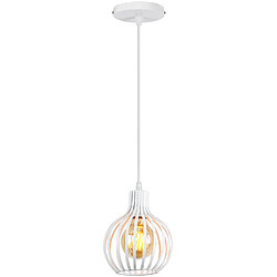 Stoex Suspension Vintage Lustre Moderne Plafonnier D'Intérieur Rétro Suspension Lustre E27 en Métal Blanc Pour Chambre, Salle À Manger, Bureau, Salon 