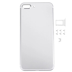 Wewoo Coque arrière argent pour iPhone 7 Plus couverture arrière + porte-cartes + touche de contrôle du volume + bouton d'alimentation + de vibreur interrupteur muet couvercle du boîtier Assemblée complète pièce détachée 5 en 1 