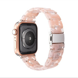 Sangle de montre en résine pour la bande de montre Apple Watch Fleur rose claire pour 42 mm 44 mm 45 mm