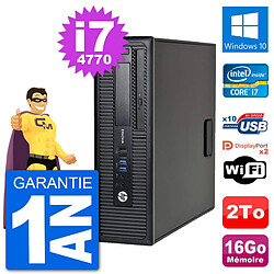 PC HP EliteDesk 800 G1 Core i7-4770 RAM 16Go Disque Dur 2To Windows 10 Wifi · Occasion 