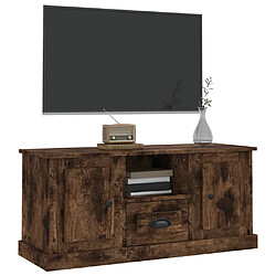 Acheter Maison Chic Meuble TV scandinave - Banc TV pour salon chêne fumé 100x35,5x45 cm bois d'ingénierie -MN12137