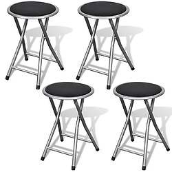 vidaXL Tabourets de bar pliables lot de 4 similicuir 