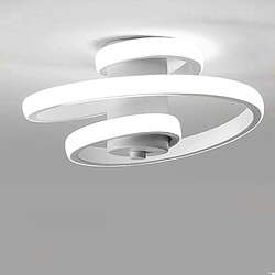 Stoex Plafonnier Led Design en Spirale Lampe de Plafond Moderne Blanc Lustre Nordique Blanc Froid Simple Luminaire Plafonnier Créatif 