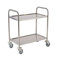 Chariot de débarrassage en inox 2 niveaux 810 x 455 x 855mm - Vogue