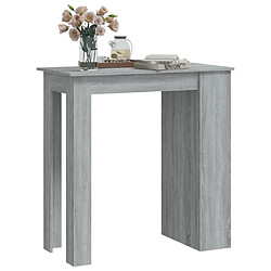 Avis vidaXL Table de bar avec rangement sonoma gris bois d'ingénierie