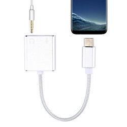 Wewoo Carte Son USB USB-C / Type-C à Jack 3.5mm Écouteur Micphone