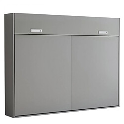 Inside 75 Armoire lit escamotable VERTIGO gris mat couchage 140*200 cm 