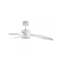 Leds C4 Plafonnier ventilateur Tramuntana Verre,aluminium,acier blanc,opale 436,5 Cm