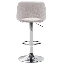 Avis Decoshop26 Tabourets de bar chaises haute x2 avec repose-pieds en tissu crème piètement métallique chromé 10_0004093