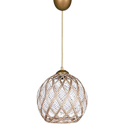 Hanah Home Suspension en plastique et coton chandelier blanc et argenté.