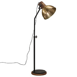 vidaXL Lampadaire 25 W laiton antique 30x30x100-150 cm E27