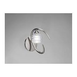 Luminaire Center Applique murale Loop avec interrupteur 1 Ampoule G9 ECO, nickel satiné Coloris : nickel satiné Coloris de l'abat jour : givré/transparent Largeur en Cm : 10 Hauteur en Cm : 17 Profondeur en Cm : 17 Poids en Kilos : 0,60 Type d'am