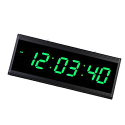 Acheter Horloge murale numérique LED Heure montre mode veille 24H Affichage EU Vert