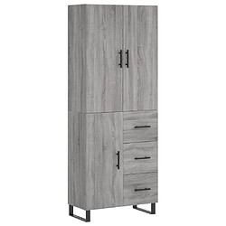 Maison Chic Buffet,Meuble de Rangement,commode pour salon,Cuisine Sonoma gris 69,5x34x180 cm Bois d'ingénierie -MN97972