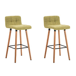 Non Lot de 2 tabourets de bar Lincoln tissu naturel pas cher