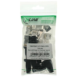 Avis Connecteur à sertir InLine® RJ45 8P8C blindé avec filetage + protection anti-pliage noir 10 pcs.