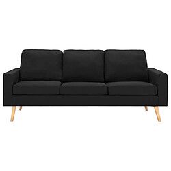 Avis Maison Chic Ensemble de canapés 3 pcs, Canapé droit Sofa pour Salon Tissu Noir -GKD719078