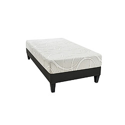 Olympe Literie Ensemble Eupraxie Ensemble EUPRAXIE 90x200 cm | Matelas Mémoire de forme + Sommier Bois