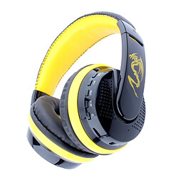 Wewoo Pour iPhone, Galaxy, Huawei, Xiaomi, jaune LG, HTC et autres smartphone Bluetooth 4.1 Casque stéréo, FM & Carte TF, 