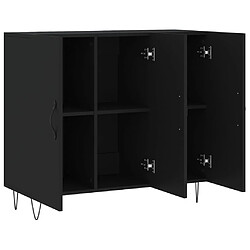 Acheter vidaXL Buffet noir 90x34x80 cm bois d'ingénierie