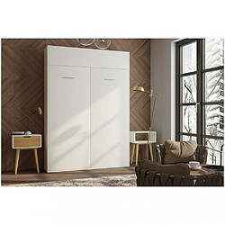 Inside 75 Armoire lit escamotable DYNAMO blanc mat couchage 120*200 cm