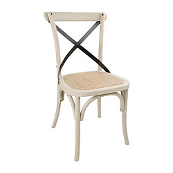 Bolero Chaise Bistro avec dossier croisé sable - Lot de 2