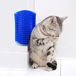 Shop Story SHOP-STORY - GROOMER BLEU : Brosse d'Angle de Toilettage pour Chat