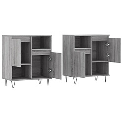 Acheter Maison Chic Ensemble de 2 Buffets,commode,console pour rangement sonoma gris bois d'ingénierie -MN48430