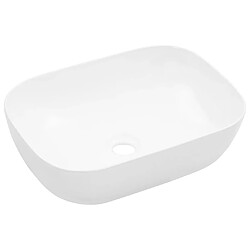 vidaXL Lavabo 45,5x32x13 cm Céramique Blanc 