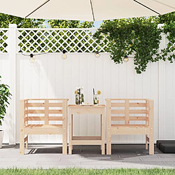 Avis Maison Chic Lot de 2 Chaises de jardin,Fauteuil d'extérieur 61,5x53x71 cm bois de pin massif -MN33217