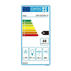 Hotte standard Teka GFH-73 INOX 73 cm 329 m3/h 69 dB 215W
