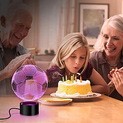 Universal Lumière de nuit 3D Illusion 7 Changement de couleur Contrôle tactile Lumière de nuit de table LED pour les enfants Enfants Vacances en famille Décoration de la famille Valentin Best, (Noir) pas cher