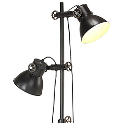 Acheter vidaXL Lampadaire avec 2 abat-jour Noir E27 Fonte