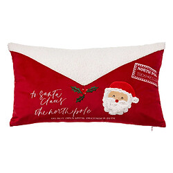 Atmosphera, Createur D'Interieur Coussin lettre au Père Noël - 50 x 30 cm - Blanc et rouge Atmosphera - Coussin lettre au Père Noël - 50 x 30 cm - Blanc et rouge - Design