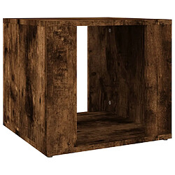 vidaXL Table de chevet Chêne fumé 41x40x36 cm Bois d'ingénierie