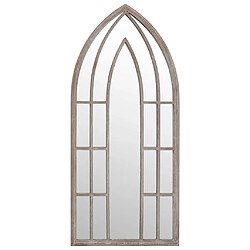 vidaXL Miroir de jardin Sable 70x30 cm Fer pour utilisation extérieure